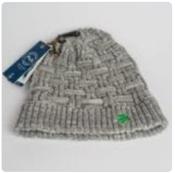 Man of Aran - Grey Basket Weave Beanie