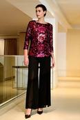 HABELLA Black Double Layer Dress Trousers