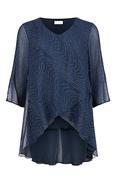 GODSKE navy rhinestone top