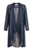 GODSKE navy chiffion rhinstone coat