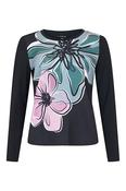 I'CONA Black Daisy Print Top image