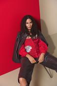 NOEN Scarlet Red Pattern Shirt image