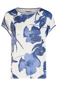 LEBEK Navy and Off White Top image
