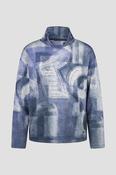 LEBEK Navy Drop Neck Sweater