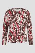 LEBEK Dark Berry Print Top