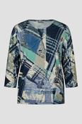 LEBEK Smoke Blue Print Top
