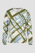 LEBEK Artic Blue Cross Pattern Top image