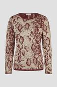 LEBEK Berry and Taupe Sweater