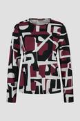 LEBEK Plum Abstract Print Top image