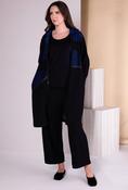 Ora black wide leg ankle length trousers image