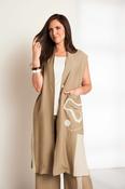 ORA Long Line Crinkle Waistcoat