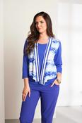 ORA Royal Stripe Edge to Edge Cardigan