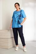 ORA Travel Fabric Straight Leg Pull Up Trousers.Colours available. image