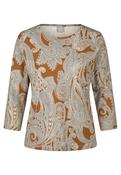 RABE Grey and Paisley Print Top image