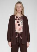 RABE Cafe Noir Cardigan with Copper Thread