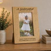 Personalised Godmother 6x4 Wooden Photo Frame - ForYou.ie