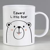 Personalised Little Bear Plastic Mug - ForYou.ie image