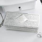Personalised Antique Silver Plated Jewellery Box - ForYou.ie