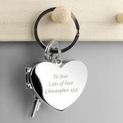Personalised Heart Photoframe Keyring - ForYou.ie