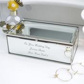 Personalised Any Message Mirrored Jewellery Box - ForYou.ie
