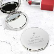 Personalised Butterfly Round Compact Mirror - ForYou.ie image