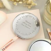 Personalised Small Hearts Compact Mirror - ForYou.ie