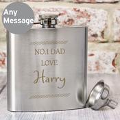 Personalised Classic Stainless Steel Hip Flask - ForYou.ie