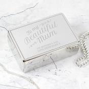 Personalised Beautiful Mum Rectangular Jewellery Box - ForYou.ie