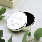 Personalised Botanical First Tooth/Curl Trinket Box - ForYou.ie image