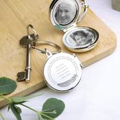 Personalised In Loving Memory Round Photo Keyring - ForYou.ie image