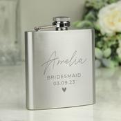 Personalised Free Text Wedding Party Hip Flask - ForYou.ie