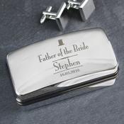Personalised Decorative Wedding Father of the Bride Cufflink Box - ForYou.ie