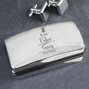 Personalised Decorative Wedding Usher Cufflink Box - ForYou.ie