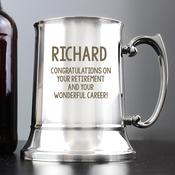 Personalised Free Text Stainless Steel Tankard - ForYou.ie image