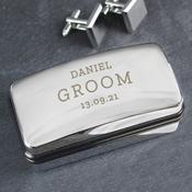 Personalised Wedding Cufflink Box - ForYou.ie