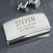 Personalised Free Text Cufflink Box - ForYou.ie