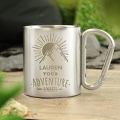 Personalised 'Adventure Awaits' Stainless Steel Mug - ForYou.ie