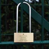 Personalised Heart Motif Any Message Padlock - ForYou.ie