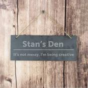 Personalised Bold Design Hanging Slate Plaque - ForYou.ie image