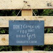 Personalised Gin Large Hanging Slate Sign - ForYou.ie