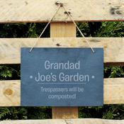 Personalised Large Hanging Slate Sign - ForYou.ie image