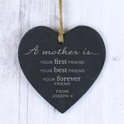 Personalised 'A Mother Is' Slate Heart Decoration - ForYou.ie