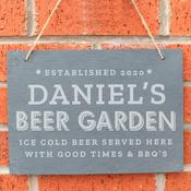 Personalised Beer Garden Hanging Large Slate Sign - ForYou.ie