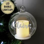 Personalised Christmas LED Candle Bauble - ForYou.ie