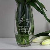 Personalised Big Age Bullet Vase - ForYou.ie image
