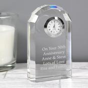 Personalised Crystal Clock - ForYou.ie