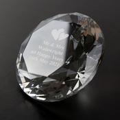 Personalised Heart Motif Diamond Paperweight - ForYou.ie
