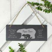 Personalised Bear Slate Door Plaque - ForYou.ie image