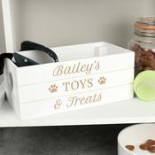 Personalised Pets White Wooden Crate - ForYou.ie