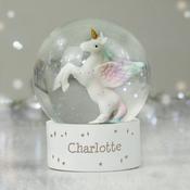 Personalised Unicorn Name Snow Globe - ForYou.ie image